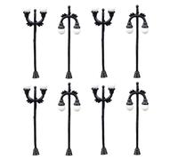 FIXOSHEE 8 Piezas Modelo de Mini Farolas Decorativas para Micro Paisaje Lámparas de Calle Plástico para Jardín y Escritorio Estilos Variados Aleatorios