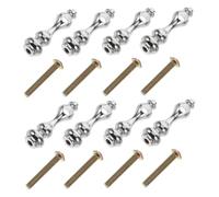 FIXOSHEE 8piezas Conectores De Muebles De Metal para Railing De Vidrio Accesorios para De Muebles para Gabinetes y Carritos De Comedor Resistente y Duradero