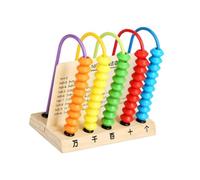 FIXOSHEE Ábaco Educativo de Madera con Cuentas de Colores para Juguete de Cálculo para Aprendizaje Madera Segura y Resistente para Niñas Edad Escolar Desarrollo de Habilidades Numéricas