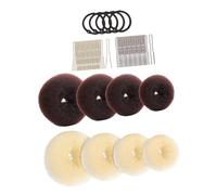 FIXOSHEE Accesorios para Moños de Cabello para Mujer Incluye Donuts de Esponja Horquillas Lazos Elásticos Moldeador Cómodo y Seguro para Peinados Elegantes Bodas y Fiestas