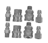 FIXOSHEE Adaptador De De Agua De 8 Piezas Acoplador Hidráulico Para Tractor Accesorios De Tubo Roscados Válvula De Asiento De Conexión Rápida Kit De Conexión Rápida Válvula