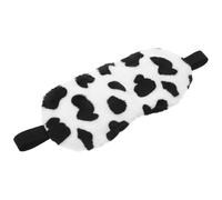 FIXOSHEE Antifaz Para Dormir De Felpa Para Mujer, Máscara Ocular Transpirable Abertura, Diseño Cómodo y Suave, Color Blanco Manchas Negras, Uso Nocturno Para Descanso y Viaje