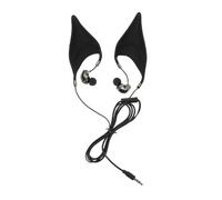 FIXOSHEE Auriculares In-Ear con Micrófono Auriculares con Cable Flexibles para Chat y Llamadas Reducción de Ruido para Uso Profesional y Online Cómodo para Uso Prolongado Negro