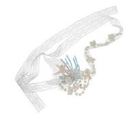 FIXOSHEE Banda Cabello De Moda Perlas y Concha Forma De Estrella De Mar, Tocado Delicado Para Fiesta y Playa, Tamaño Único, Accesorio Femenino Para Viajes y Celebraciones