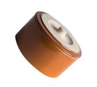 FIXOSHEE Bol de Cerámica para Vapor con Tapa Compacto y Retro para Guisos y Postres Resistente y Decorativo para Uso Doméstico y Restaurantes Color Barro Horno