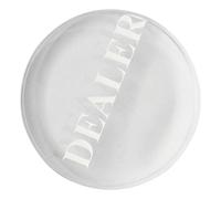 FIXOSHEE Botón De Póker Profesional De Doble Cara De Cristal Transparente para Eventos De Texas Hold'em y Accesorios De Juego