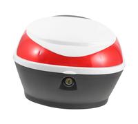 FIXOSHEE Caja de Almacenamiento para Moto con Cerradura Resistente Baúl Trasero para Casco y Herramientas Diseño Blanco para Bicicletas y Motos Eléctricas