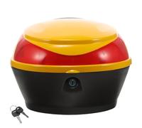 FIXOSHEE Caja de Almacenamiento Trasera para Motocicleta Pequeña, Maleta Amarilla de Plástico Resistente, Baúl para Herramientas y Objetos, Adecuado para Scooters y Bicicletas, Equipaje