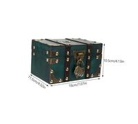 FIXOSHEE Caja de Madera con Cerradura Vintage Cofre Pequeño para Joyas y Objetos Decorativos Organizador Elegante para Almacenamiento Seguro Hogar y Oficina