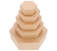 FIXOSHEE Caja Hexagonal de DIY para Regalo y Almacenamiento Caja Elegante para Dulces Joyas y Detalles para Fiestas y Navidad