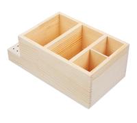 FIXOSHEE Caja Organizadora De Brocas Para Uñas Grande, Estuche De Madera Natural Para Manicura, Soporte Práctico Para Herramientas De Arte De Uñas, Uso Profesional Salones
