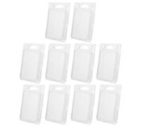 FIXOSHEE Caja Transparente para Envío 10 Unidades Estuche Blíster con Cierre a Presión Contenedor de Plástico Resistente 88X30X123 MM para Electrónica Hardware y Viaje