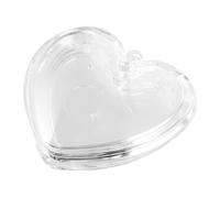 FIXOSHEE Caja Vacía De Maquillaje Corazón Transparente 1 Unidad Compacta Para Polvos Sueltos Colorete e Iluminador Portátil Para Maquillaje y Viaje Gancho Colgante