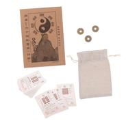 FIXOSHEE Cartas I Ching para Principiantes Hexagramas Papel Duradero con Guía de Divinación Monedas de Latón para Feng Shui y Buena Suerte Herramienta Cultural para Adivinación y Colección