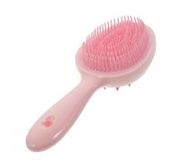 FIXOSHEE Cepillo Masajeador de Cabelludo Portátil para Champú Exfoliador con Mango Ergonómico Masaje Relajante para Uso Seco y Mojado Diseño Ligero y Cómodo Color Rosa