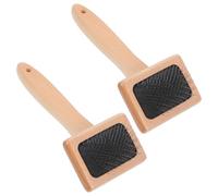 FIXOSHEE Cepillos de Fieltrar Manuales 2 Piezas Cardadores de Lana con Mango de Madera Tamaño Pequeño para Proyectos Artesanales de Fieltrado con Aguja y Limpieza de Fibras Sueltas