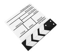 FIXOSHEE Claqueta de Director de Cine de Madera Blanca Modelo B Pequeño 20X20 CM Claqueta para Escena de Acción y Fotografía Accesorio de Atrezo Educativo y Juguete Infantil para Vídeo