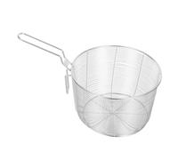 FIXOSHEE Colador Inoxidable Resistente al Calor Colador Fino para Pasta y Fideos con Mango Ergonómico y Gancho para Colgar Escurre Pasta y Verduras Fácil de Usar Compacto