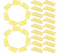 FIXOSHEE Confeti De Feliz Año Nuevo Decoración De Fiesta De Año Nuevo Confeti Con Números Abanicos Para Fiestas Decoración De Mesa Grande Para