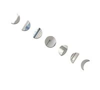 FIXOSHEE Conjunto de Espejos Acrílicos Lunares Plata Decoración Pared para Dormitorio y Salón Mural Moderno para Hogar y Oficina