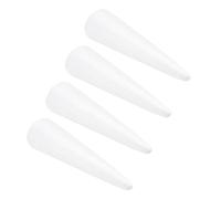 FIXOSHEE Conos de Espuma Blancos para Manualidades 32X12 CM 4 Piezas Conos de Poliestireno Sólidos para Proyectos DIY Infantiles y Centros de Mesa Navideños