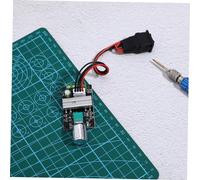 FIXOSHEE Controlador Motor DC Pwm Ajustable con Potenciómetro Metalico para Dirección y Parada Cable Interruptor Enchufe Integrado Color Aleatorio