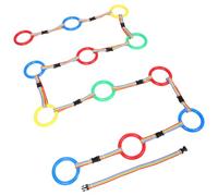 FIXOSHEE Correa de Seguridad para Pequeños con 12 Anillas de Colores 4 Rojas 4 Azules 2 Verdes 2 Amarillas Cuerda Preescolar Ligera para Caminatas Uso en Guardería y Actividades al