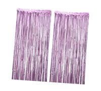 FIXOSHEE Cortina de Lluvia para Fiesta 2 Piezas 1m Ancho X 25m Alto Plástico Rosa Decoración para Fondo de Escenario y Photocall en Bodas Cumpleaños y Festivales