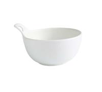FIXOSHEE Cuenco Cerámico Blanco para Servir Ensaladas y Postres Elegante y Portátil Resistente y Práctico para Uso Doméstico y Restauración