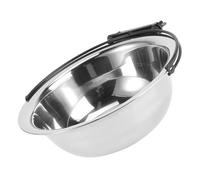 FIXOSHEE Cuenco Colgante para Mascotas Resistente de Acero Inoxidable con Soporte para Jaulas Cuenco para Comida y Agua para Gatos Cachorros y Perros Fácil de Limpiar