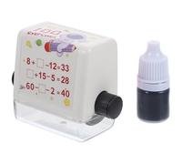 FIXOSHEE de Sellos Matemáticos para Sumas y Sello de Plástico Pequeño Portátil y Práctico para Enseñanza Escolar y Práctica de Cálculo hasta 100 Adecuado para Estudiantes y Profesores