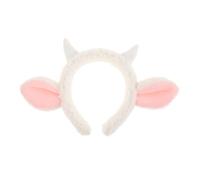 FIXOSHEE Diadema Orejas y Cuernos de Cordero de Felpa Suave, 1 Unidad, Talla Única, Cómoda y Ajustable para Mujeres y Niñas, Accesorio para Fiestas, Cosplay y Uso Diario