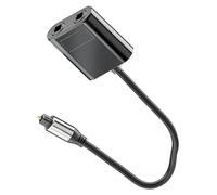 FIXOSHEE Divisor Fibra Óptica Práctico Divisor Audio Óptico sin Alimentación Splitter Portátil Entrada Salidas para Amplificador y Cine Casa Compatible con Sistemas Surround y Conector