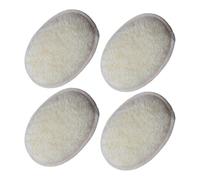 FIXOSHEE Esponjas de Ducha de Lufa Natural 4 Piezas 10X145 CM Exfoliante Corporal para Baño Spa y Viajes Esponja Vegetal para Limpieza Profunda y Cuidado Piel