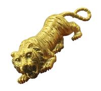 FIXOSHEE Estatua de Tigre de Cobre Macizo Decoración Escritorio Adorno Artesanal para Hogar Oficina con Detalles Finos y Diseño Realista