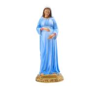 FIXOSHEE Estatua Virgen María Embarazada Resina Decorativa Retro para Hogar Oficina y Iglesia Adorno Religioso Católico Realista