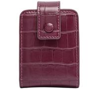 FIXOSHEE Estuche Portátil para Pintalabios con Espejo Neceser Pequeño para Bolso Color Vino Misterioso Organizador Compacto de Maquillaje para Viaje y Uso Diario