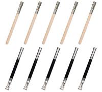 FIXOSHEE Extensor de Lápiz de Metal y Madera para Artistas Doble Punta, Diseño y Duradero, Prolonga la Vida Útil de Lápices Cortos, Adecuado para Dibujo y Oficina