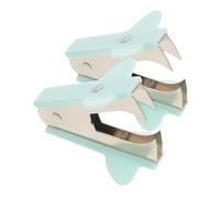 FIXOSHEE Extractor de Grapas de Oficina Metálico, Quitagrapas Portátil Ergonómico Tamaño Pequeño, Color Verde Claro, 2 Unidades, Herramienta Segura y Resistente para Trabajo, Escuela