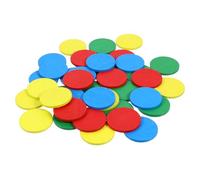 FIXOSHEE Fichas de Madera de Colores Infantil Reutilizables para Tablero y Parchís Creativas y