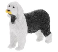 FIXOSHEE Figura Sólida de Perro Pastor Inglés Modelo Realista de Juguete para Figura Decorativa Detallada para Escritorio y Colección Simulada de Tamaño Pequeño