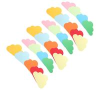 FIXOSHEE Figuras de Papel Recortadas Nubes Coloridas 90 Piezas para Decoración de Aula y Tablón de Anuncios Manualidades Escolares Vuelta al Cole Material Escolar para Colgar Pared