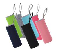 FIXOSHEE Funda Térmica para Taza de Vidrio 550ml 7 Piezas en Neopreno Multicolor, Antideslizante y Aislante, Portabotellas Ligera para Viaje y Uso Diario