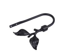 FIXOSHEE Gancho De Pared para Cortinas Alzapaños De Acero Color Marrón Dorado Ganchos Largos para Cortinas para Alzapaños Cepilladas con Forma Montados En