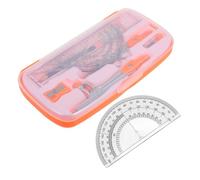 FIXOSHEE Geometría para Estudiantes con Compás de Aleación y Plástico Transportador con Claras Regla y Accesorios Kit Compacto y para Dibujo Técnico y Proyectos Escolares