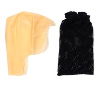 FIXOSHEE Gorro Calvo de Látex Elástico para Cosplay y Disfraces de Adultos, 2 Piezas con Redecilla para Pelo, Accesorio para Fiesta, Teatro y Maquillaje, Cobertura Realista para Cabeza