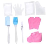 FIXOSHEE Guantes de Cera de Parafina Hidratantes Tamaño Único para Spa Cuidado de Manos y Pies Exfoliantes Térmico Uso Doméstico Funda de Algodón Roja Color Aleatorio