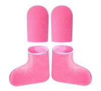 FIXOSHEE Guantes de Parafina para Manos y Pies, Kit de Térmico Aislamiento, Guantes Hidratantes para Manicura y Pedicura, Accesorios para Cuidado de Piel Seca y Fría, Uso Profesional