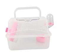 FIXOSHEE Jaula De Jardín Pequeña Panorámica para Hámster Jaula Portátil para Mascotas Pequeñas Casa De Viaje para Hámster para Paseos Al Aire De Transporte para