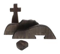 FIXOSHEE Juego De De Decoración De Pascua con Cruz De Rústica Y Escena del Sepulcro Vacío Adornos Religiosos para Decoración De Pascua Y Simbolismo del Renacimiento De Jesús